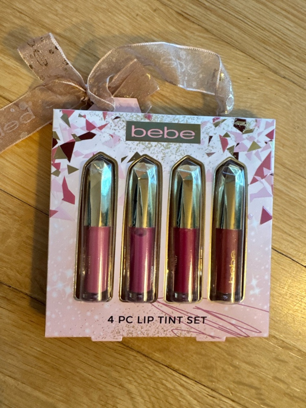 bebe Pink Lip Tint 4-Pack with Metallic Accents
